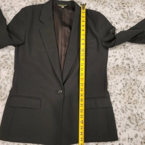 Orvis Black Single Button Timeless Vintage Blazer Suit Jacket Lined Size 6R - Picture 8 of 9